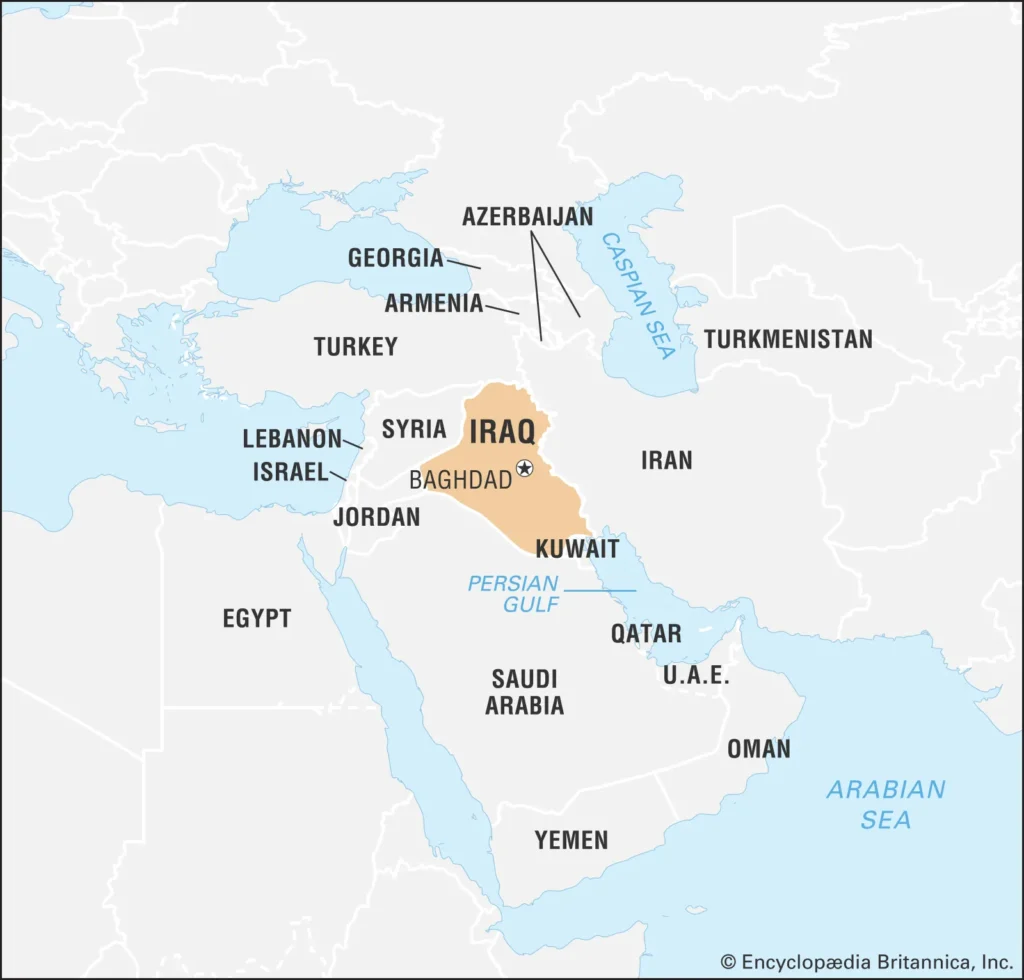 Iraq in World Map