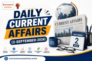 Daily Current Affairs 02 September 2026