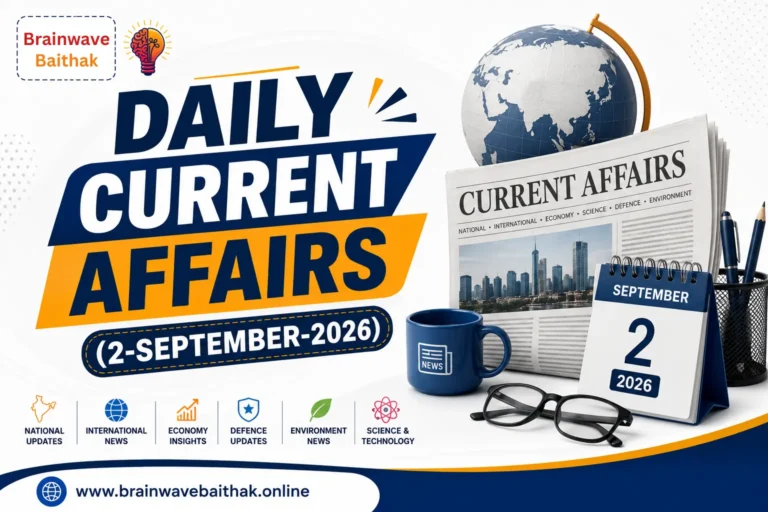 Daily Current Affairs 02 September 2026