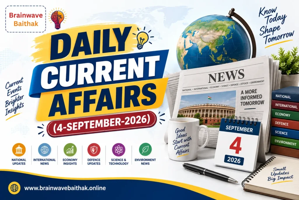 Daily Current Affairs 04 September 2026