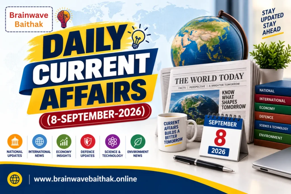Daily Current Affairs 08 September 2026
