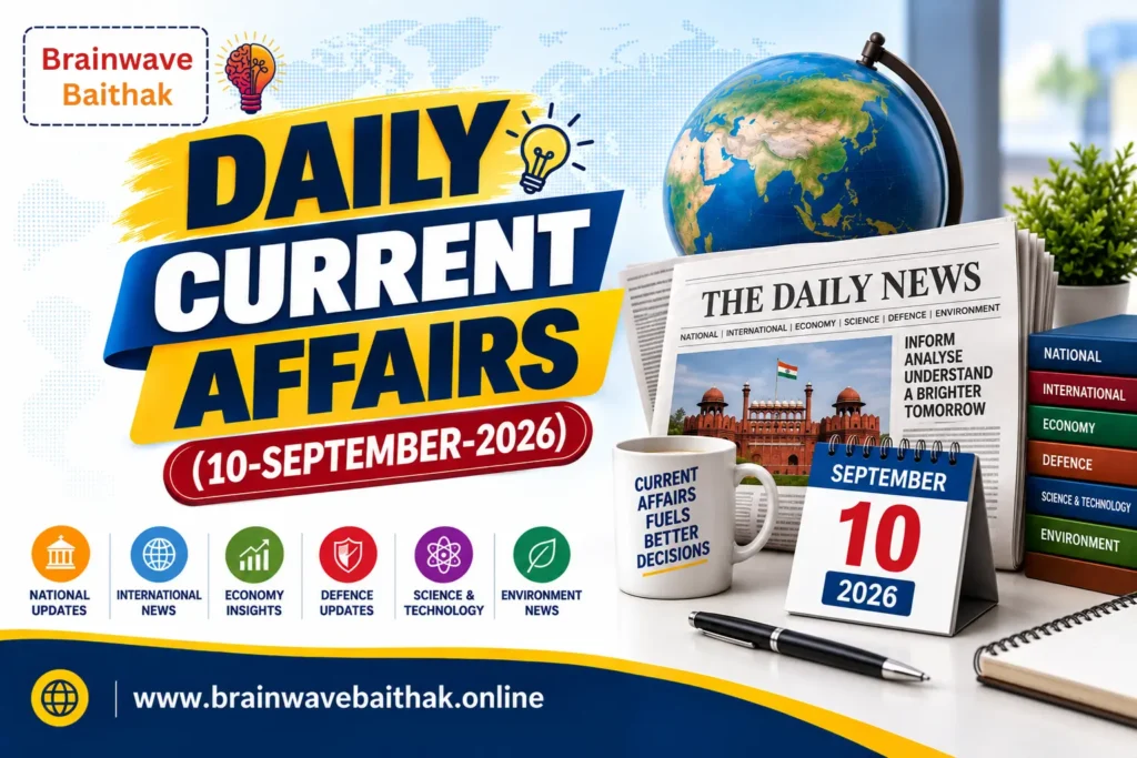 Daily Current Affairs 10 September 2026