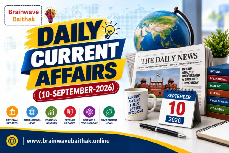 Daily Current Affairs 10 September 2026
