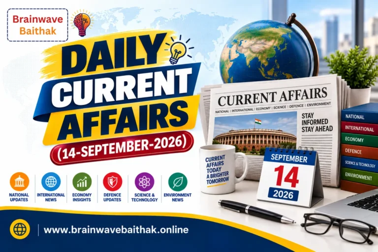 Daily Current Affairs 14 September 2026