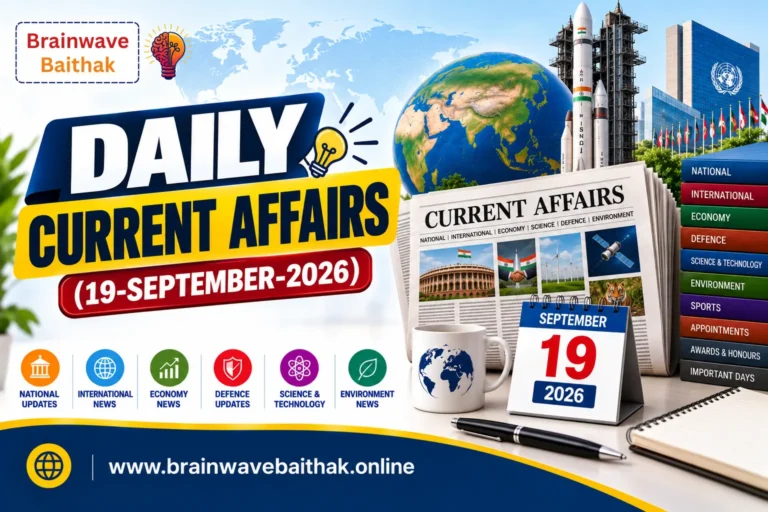 Daily Current Affairs 19 September 2026