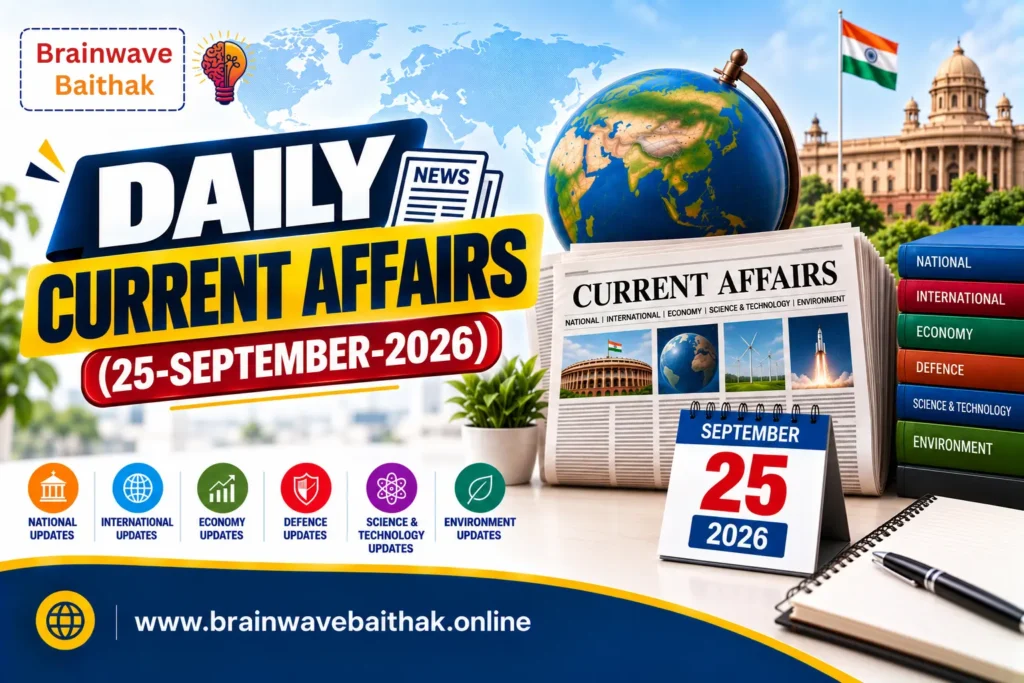 Daily Current Affairs 25 September 2026