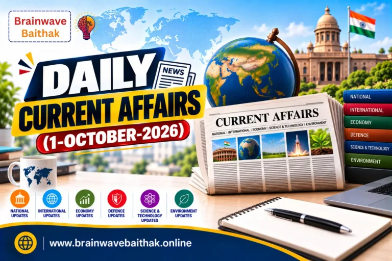 Daily Current Affairs 1 October 2026