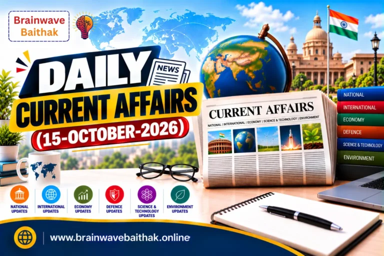 Daily Current Affairs 15 October 2026
